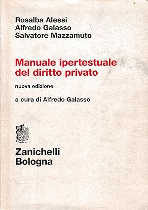 Imagen del vendedor de Manuale ipertestuale del diritto privato a la venta por librisaggi