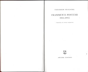 Frammenti postumi (1884- 1885) vol. VII - tomo III