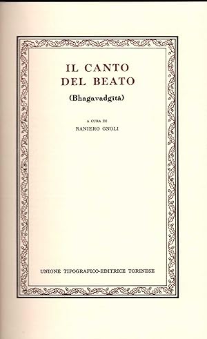 Seller image for Bhagavadgita. Il canto del beato. for sale by librisaggi