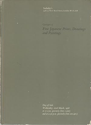 Catalogue of Fine Japanese Prints, Drawings and Paintings.