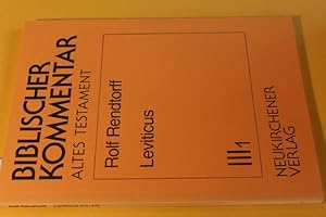 Bild des Verkufers fr Leviticus - Teillieferung III/1 (1,1-17) (in Biblischer Kommentar Altes Testament) zum Verkauf von Antiquariat Tintentraum