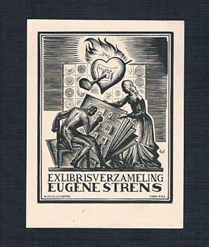 Exlibrisverzameling Eugene Strens.
