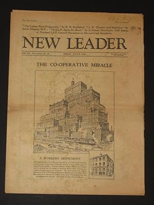 Imagen del vendedor de The New Leader Incorporating 'The Labour Leader': July 6th 1928 a la venta por Tarrington Books