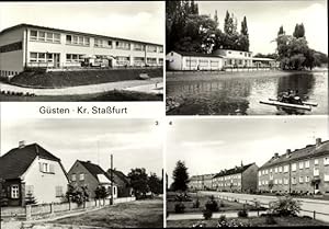 Bild des Verkufers fr Ansichtskarte / Postkarte Gsten, Stafurt im Salzlandkreis, Kinderkrippe, Strandbad, Ratswiesen, Wohngebiet Neues Leben zum Verkauf von akpool GmbH