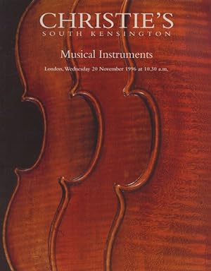 Christies November 1996 Musical Instruments