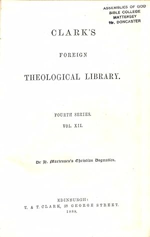 Bild des Verkufers fr Christian Dogmatics zum Verkauf von WeBuyBooks