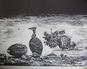 Phantastische Szene. Schablithographie auf kräftigem Papier, 1966. Blattgr. 61 : 43 cm; Bildgr. 5...