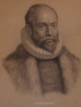 Portrait of Jacobus Arminius. [Jakob Hermanszoon] First edition.