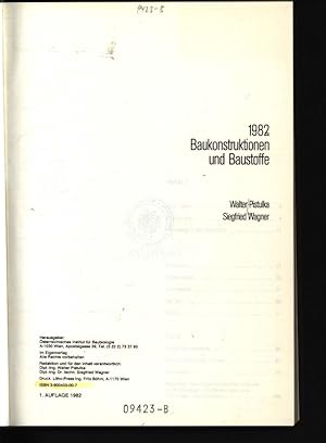 Bild des Verkufers fr Baukonstruktionen und Baustoffe. zum Verkauf von Antiquariat Bookfarm