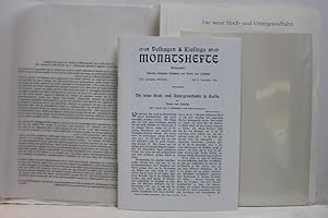 Imagen del vendedor de Die neue Hoch- und Untergrundbahn in Berlin. Reprint nach Velhagen & Clasings Monatshefte. Jg. XVI, H. 3, 1901/02. Texterluterungen: Klnner. a la venta por BerlinAntiquariat, Karl-Heinz Than