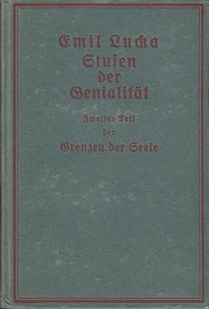 Seller image for Stufen der Genialitt, zweiter Teil: Grenzen der Seele. for sale by Die Buchgeister