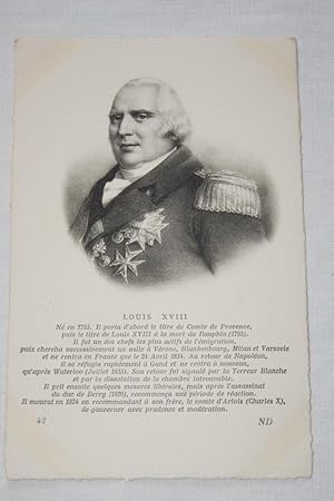 Image du vendeur pour LOUIS XVIII CPA VELIN R1890 HISTOIRE FRANCE MONOGRAPHIE mis en vente par Librairie RAIMOND