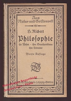 Philosophie: ihr Wesen-ihre Grundprobleme-ihre Literatur - Aus Natur und Geisteswelt N° 186 (1925...