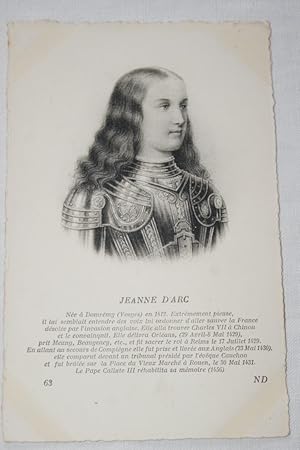 Image du vendeur pour JEANNE D'ARC VELIN CPA R1895 HISTOIRE FRANCE MONOGRAPHIE mis en vente par Librairie RAIMOND