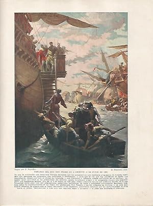 Bild des Verkufers fr LAMINA 18228: Embarco del rey Pedro III a Oriente en el 1282 zum Verkauf von EL BOLETIN