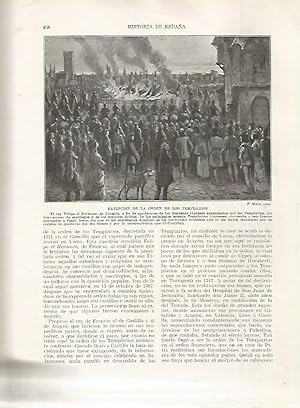 Imagen del vendedor de LAMINA 18243: Extincion de la Orden de los Templarios a la venta por EL BOLETIN