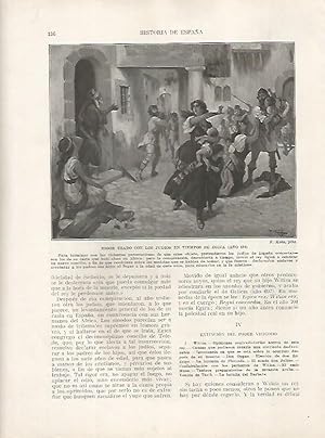 Bild des Verkufers fr LAMINA 18145: Violencia contra los judios en Egica en el 694 zum Verkauf von EL BOLETIN