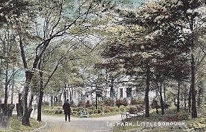 Posh Man Gazing At Lamp Post at Littleborough Park Lancs Postcard