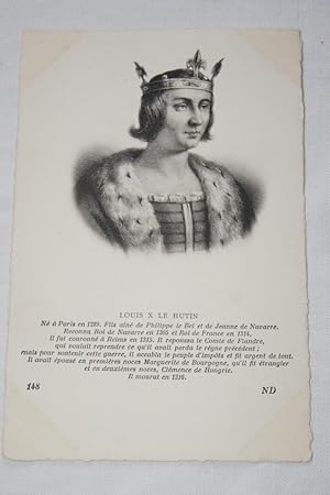 Image du vendeur pour LOUIS X LE HUTIN PORTRAIT CPA VELIN R1904 HISTOIRE FRANCE MONOGRAPHIE mis en vente par Librairie RAIMOND