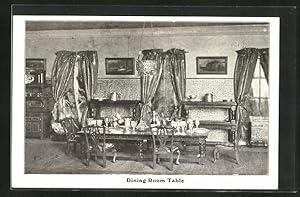 Bild des Verkufers fr Ansichtskarte Dining Room Table, Puppenhaus, Mbel, Titania`s Palace zum Verkauf von Bartko-Reher