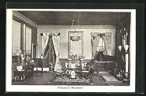 Bild des Verkufers fr Ansichtskarte Titania`s Boudoir, Puppenhaus, Mbel zum Verkauf von Bartko-Reher