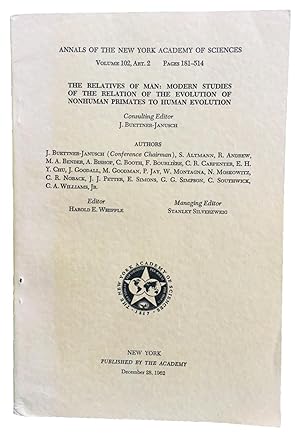 Seller image for The Relatives of Man: Modern Studies of the Relation of the Evolution of Nonhuman Primates to Human Evolution for sale by Natural History Books