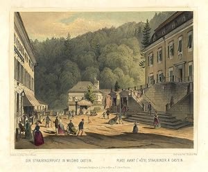 Imagen del vendedor de Straubingerplatz mit Kurgsten ('Straubingerplatz in Wildbad Gastein.'). a la venta por Antiquariat Norbert Haas