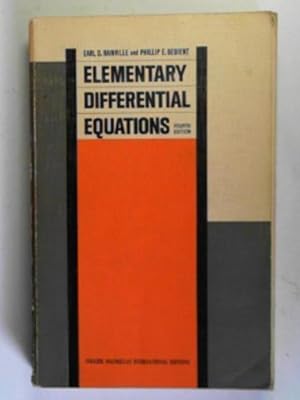 Imagen del vendedor de Elementary differential equations a la venta por Cotswold Internet Books