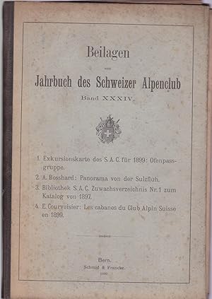 Bild des Verkufers fr Beilagen zum Jahrbuch des Schweizer Alpenclub, zum Verkauf von Antiquariat Kastanienhof