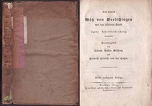 Image du vendeur pour Des Ritters Gtz von Berlichingen mit der eisernen Hand eigene Lebensbeschreibung mis en vente par Graphem. Kunst- und Buchantiquariat