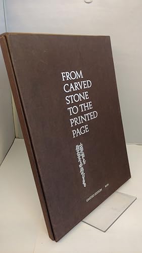 Image du vendeur pour From Carved Stone to the Printed Page [ Special Presentation Issue ] A History of Papermaking and Printing (this book commemorates the completion of the North Pacific Paper Corporation, NORPAC, newsprint mill in Longview, Washington, Presentation pag mis en vente par Earthlight Books