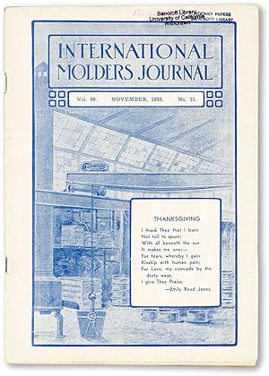 International Molders Journal. Vol. 69 no.11 (November, 1933)