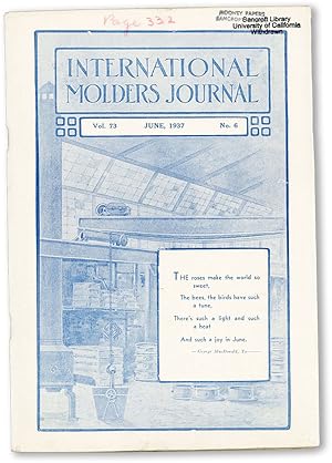 International Molders Journal. Vol. 73, no. 6 (June, 1937)