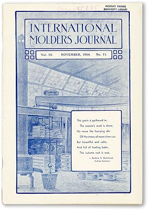 International Molders Journal. Vol. 70, no. 11 (November 1934)