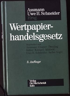 Immagine del venditore per Wertpapierhandelsgesetz : Kommentar. venduto da books4less (Versandantiquariat Petra Gros GmbH & Co. KG)