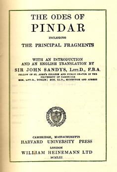 Seller image for The Odes of Pindar Including the Principal Fragments for sale by Eaglestones