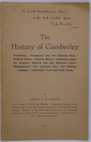 Seller image for The History of Camberley for sale by Juniper Books