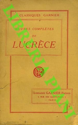 Oeuvres complètes de Lucrèce.