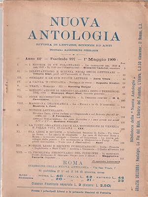 Seller image for Nuova antologia rivista di lettere scienze ed arti 1 maggio 1909 for sale by Librodifaccia