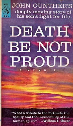 Immagine del venditore per Death Be Not Proud: A Memoir venduto da Kayleighbug Books, IOBA