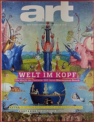 Bild des Verkufers fr Art Das Kunstmagazin / Februar 2016, Hieronymus Bosch - Julius von Bismarck - Toyo Ito. zum Verkauf von biblion2
