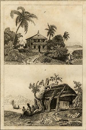 Antique Print-ARCHITECTURE-HOUSE-MALAYA-ARNHEM LAND-OCEANIA-Anonymous-ca. 1820