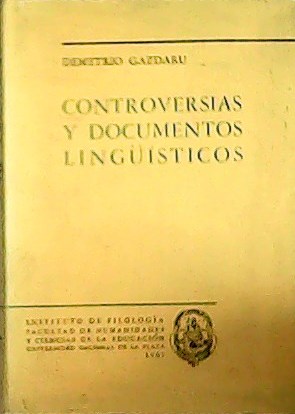 Imagen del vendedor de Controversias y Documentos Lingsticos. a la venta por Librera y Editorial Renacimiento, S.A.