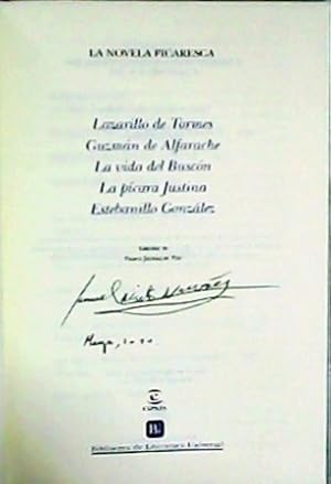 Image du vendeur pour La novela picaresca: Lazarillo de Tormes - Guzmn de Alfarache - La vida del Buscn - La pcara Justina - Estebanillo Gonzlez. Edicin de Pablo Jauralde Pou. mis en vente par Librera y Editorial Renacimiento, S.A.