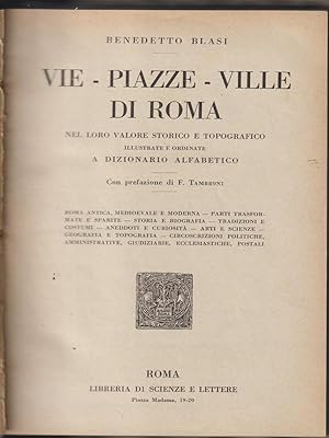 Imagen del vendedor de Vie piazze e ville di Roma a la venta por Librodifaccia
