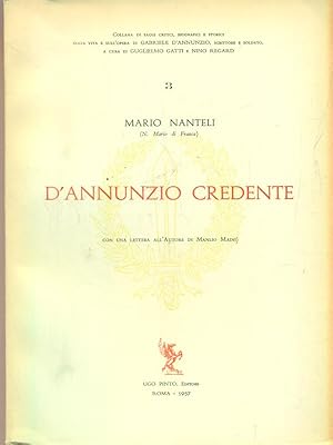Bild des Verkufers fr D'Annunzio credente zum Verkauf von Librodifaccia