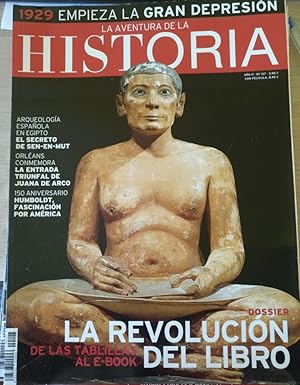 Imagen del vendedor de LA AVENTURA DE LA HISTORIA. AO 11 N 127. LA REVOLUCION DEL LIBRO. DE LAS TABLILLAS AL EBOOK. a la venta por Libreria Lopez de Araujo