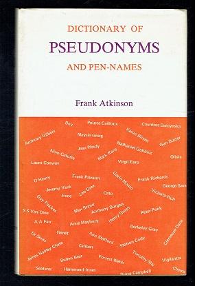 Seller image for Dictionary of Pseudonyms and Pen-Names for sale by Sonnets And Symphonies
