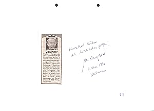 Bild des Verkufers fr Eigenh. Albumblatt mit U. zum Verkauf von Eberhard Kstler Autographen&Bcher oHG