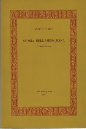 Image du vendeur pour Storia dell'Ambrosiana mis en vente par Di Mano in Mano Soc. Coop